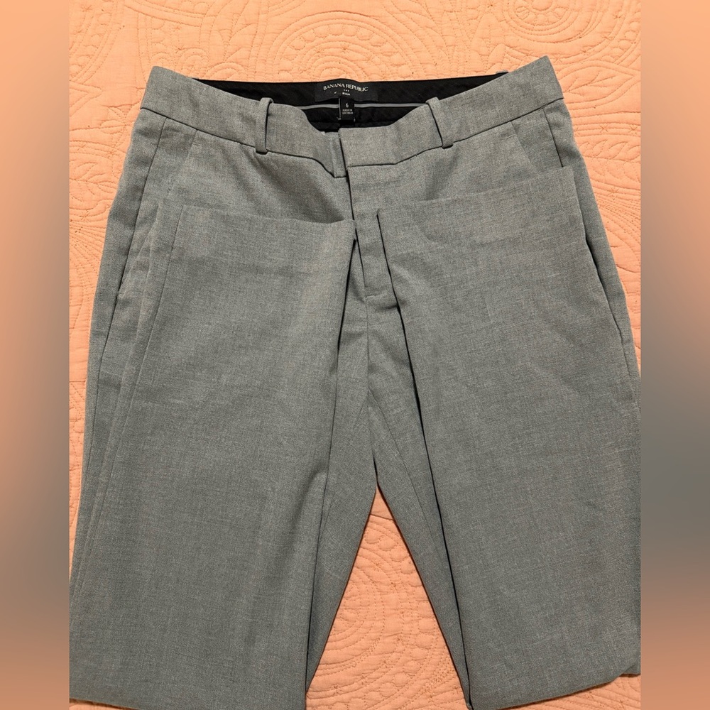 Banana Republic Ryan Straight Gray Pants Sz 6